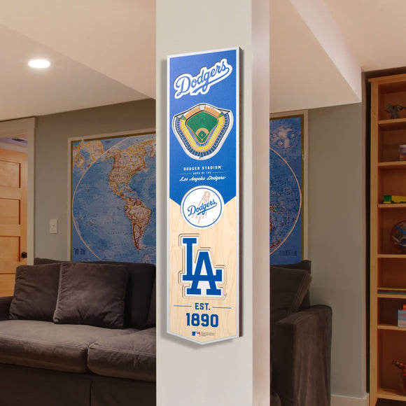 Los Angeles Dodgers | Stadium Banner | Dodger Stadium | Wood
