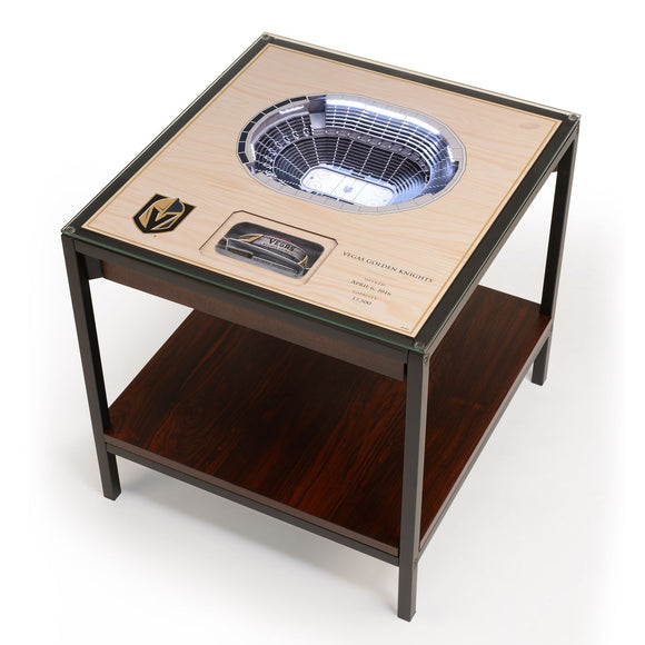 Las Vegas Golden Knights  | 3D Stadium View | Lighted End Table | Wood