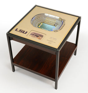 LSU Tigers | 3D Stadium View | Lighted End Table | Wood