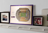 LSU Tigers | 3D Stadium View | Tiger Stadium | Wall Art | Wood | 5 Layer