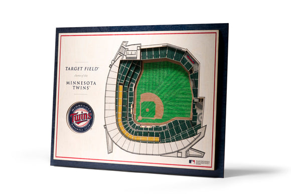 Minnesota Twins | 3D Stadium View | Target Field | Wall Art | Wood | 5 Layer