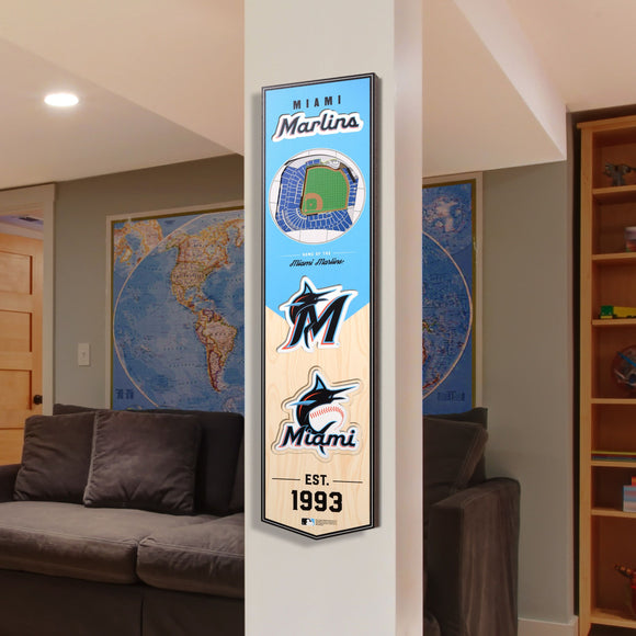Miami Marlins | Stadium Banner | Home of the Marlins | Wood