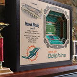 Miami Dolphins | 3D Stadium View | Hard Rock Stadium | Wall Art | Wood