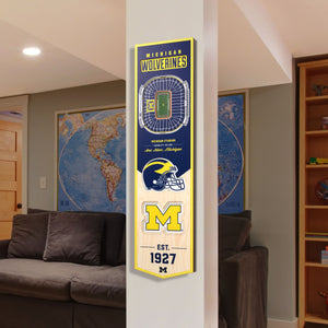 Michigan Wolverines | Stadium Banner | Michigan Stadium | Wood