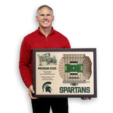 Michigan State Spartans | 3D Stadium View | Spartan Stadium | Wall Art | Wood