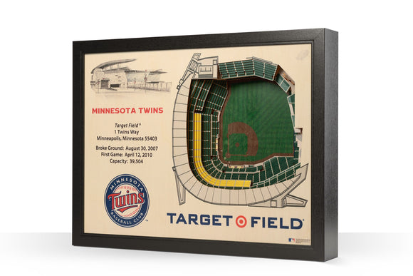 Minnesota Twins | 3D Stadium View | Target Field | Wall Art | Wood