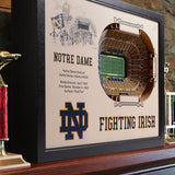 Notre Dame Irish | 3D Stadium View | Notre Dame Stadium | Wall Art | Wood