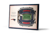 New England Patriots | 3D Stadium View | Gillette Stadium | Wall Art | Wood | 5 Layer