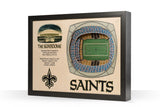 New Orleans Saints | 3D Stadium View | The Superdome | Wall Art | Wood