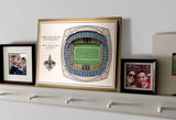 New Orleans Saints | 3D Stadium View | Superdome | Wall Art | Wood | 5 Layer