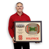 NC State Wolfpack | 3D Stadium View | Carter-Finley Stadium | Wall Art | Wood