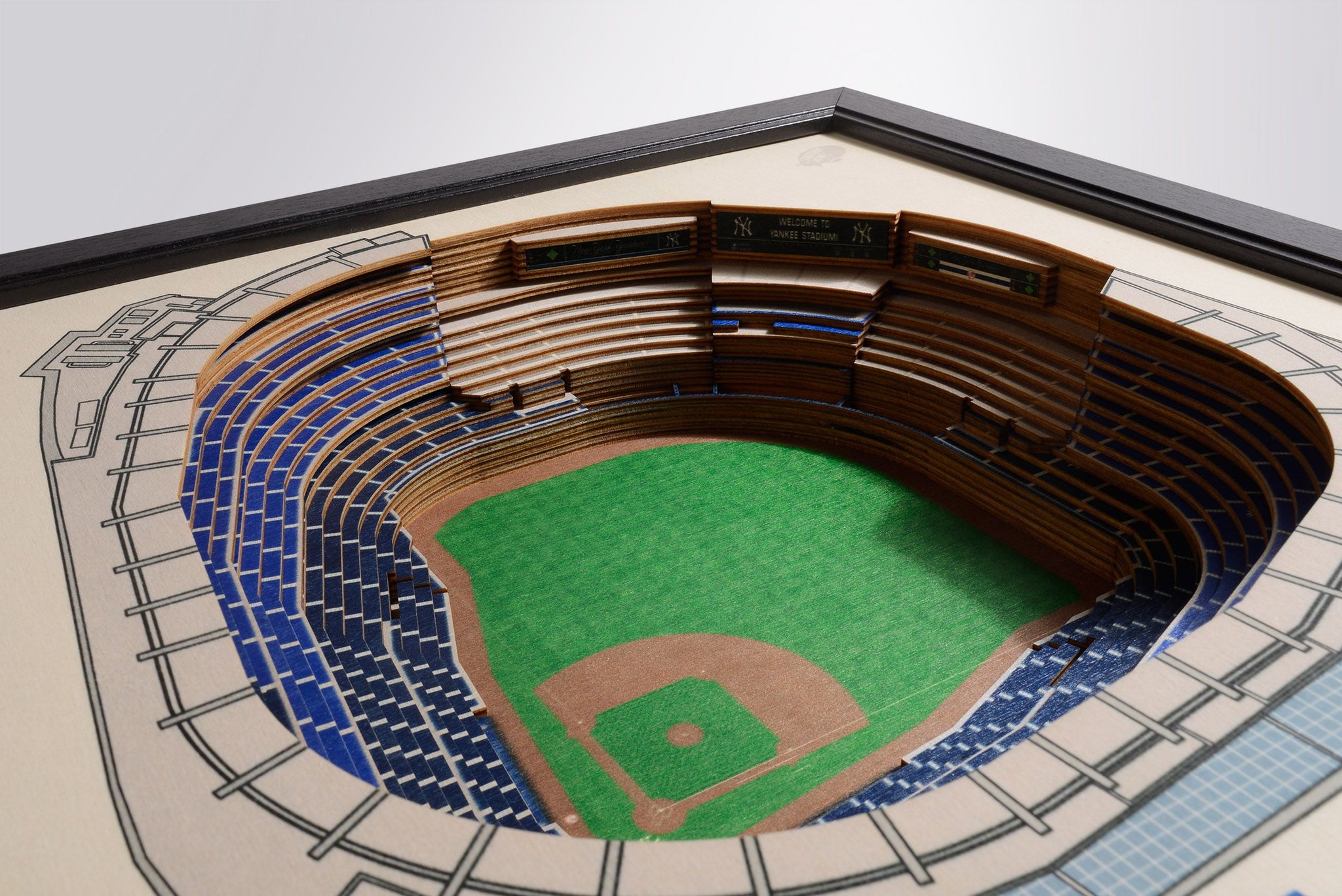 75cm特大 Yankee Stadium 3Dアート Al Schreiber New York Yankees | 3D Stadium View | Yankee Stadium | Wall Art