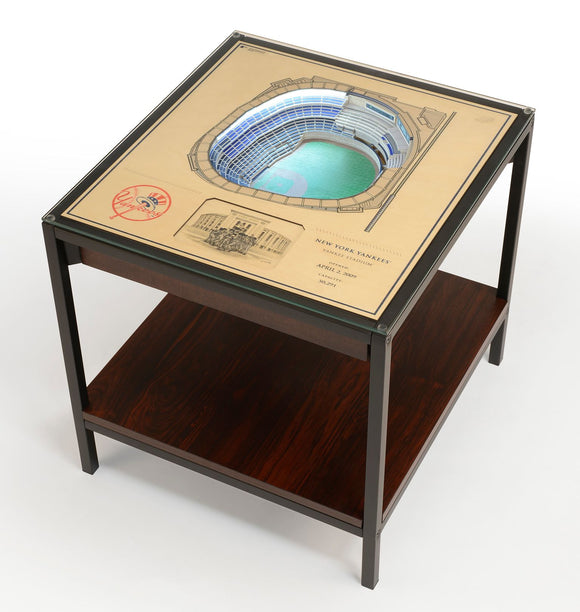 New York Yankees | 3D Stadium View | Lighted End Table | Wood