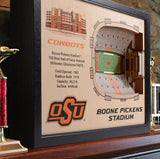 Oklahoma State Cowboys | 3D Stadium View | Boone Pickens Stadium | Wall Art | Wood
