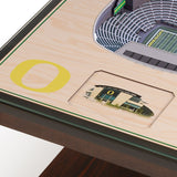 Oregon Ducks | 3D Stadium View | Lighted End Table | Wood