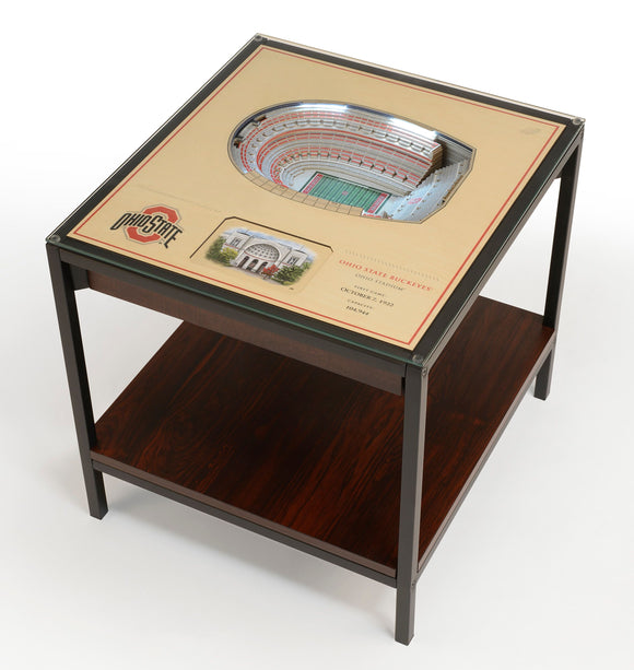 Ohio State Buckeyes | 3D Stadium View | Lighted End Table | Wood