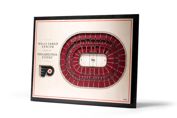 Philadelphia Flyers | 3D Stadium View | Wells Fargo Center | Wall Art | Wood | 5 Layer