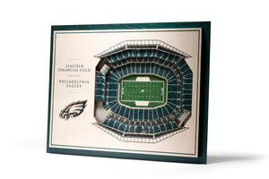Philadelphia Eagles | 3D Stadium View | Lincoln Financial Field | Wall Art | Wood | 5 Layer