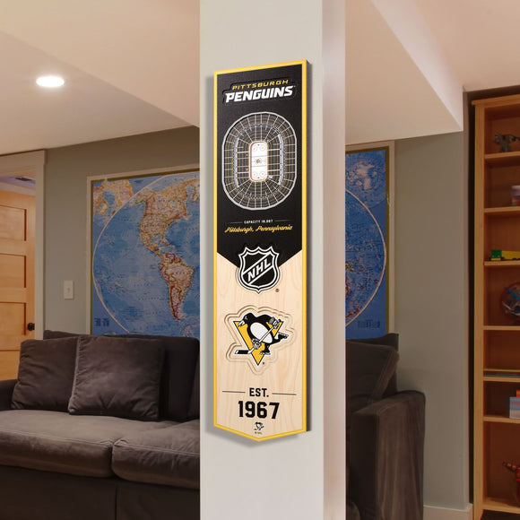 Pittsburgh Penguins | Stadium Banner | Pittsburgh Pennsylvania | Wood
