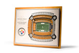 Pittsburgh Steelers | 3D Stadium View | Heinz Field | Wall Art | Wood | 5 Layer