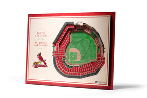 St. Louis Cardinals | 3D Stadium View | Busch Stadium | Wall Art | Wood | 5 Layer