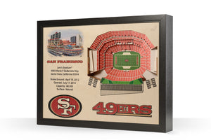 San Francisco 49ers | 3D Stadium View | Levi's Stadium | Wall Art | Wood