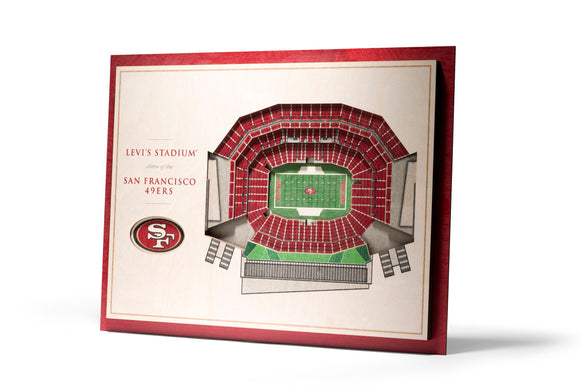 San Francisco 49ers | 3D Stadium View | Levi's Stadium | Wall Art | Wood | 5 Layer
