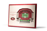 San Francisco 49ers | 3D Stadium View | Levi's Stadium | Wall Art | Wood | 5 Layer