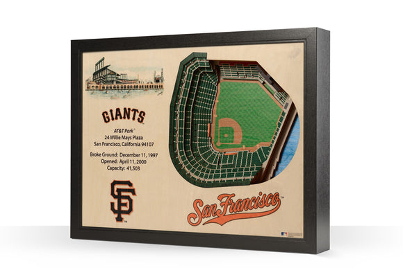 San Francisco Giants | 3D Stadium View | AT&T Park | Wall Art | Wood