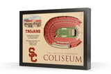 USC Trojans | 3D Stadium View | Los Angeles Memorial Coliseum | Wall Art | Wood