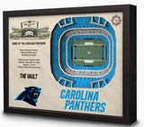 Carolina Panthers | 3D Stadium View | Bank of America Stadium | Wall Art | Wood