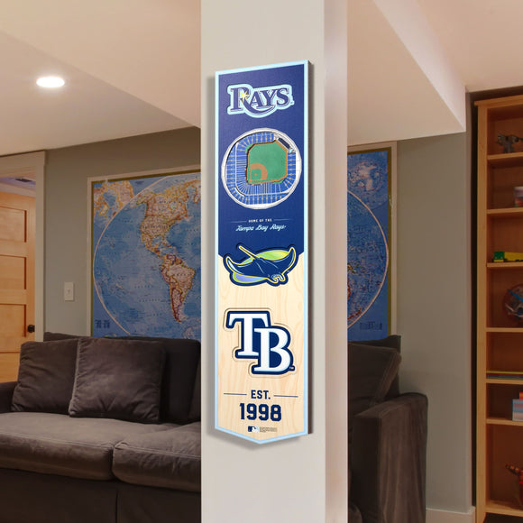 Tampa Bay Rays | Stadium Banner | Home of the Rays | Wood