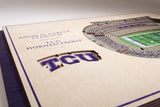 TCU Horned Frogs | 3D Stadium View | Amon G. Carter Stadium | Wall Art | Wood | 5 Layer