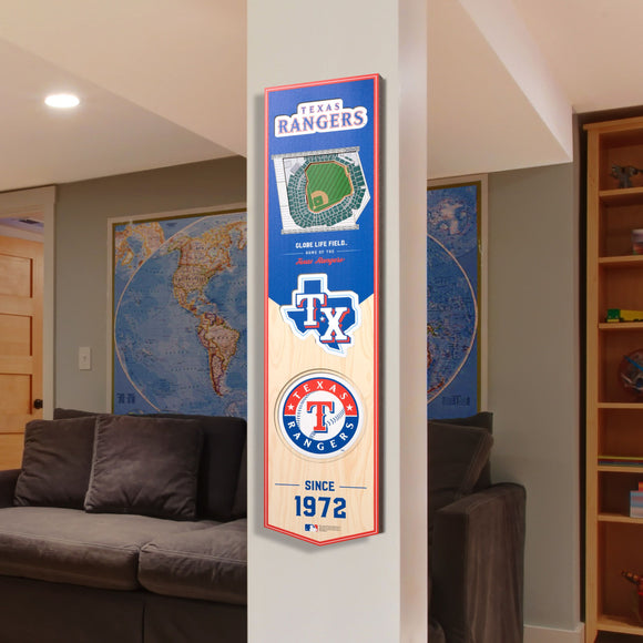 Texas Rangers | Stadium Banner | Globe Life Field | Wood