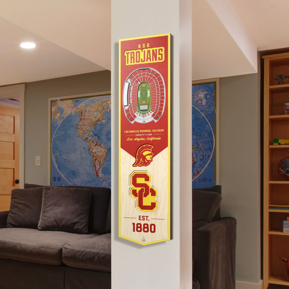 USC Trojans | Stadium Banner | Los Angeles Memorial Coliseum | Wood