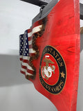USMC | American Flag | Jack | Wood | Handmade | 13 x 25