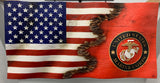 USMC | American Flag | Jack | Wood | Handmade | 13 x 25