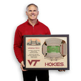 Virginia Tech Hokies | 3D Stadium View | Art Lane Stadium | Wall Art | Wood