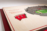 Wisconsin Badgers | 3D Stadium View | Camp Randall Stadium | Wall Art | Wood | 5 Layer