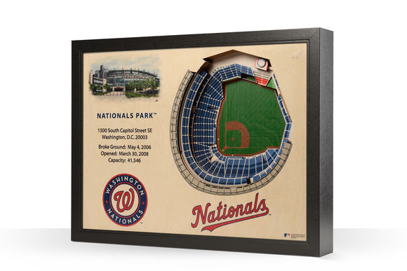 Washington Nationals | 3D Stadium View | Nationals Park | Wall Art | Wood