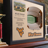 West Virginia Mountaineers | 3D Stadium View | Milan Puskar Stadium | Wall Art | Wood