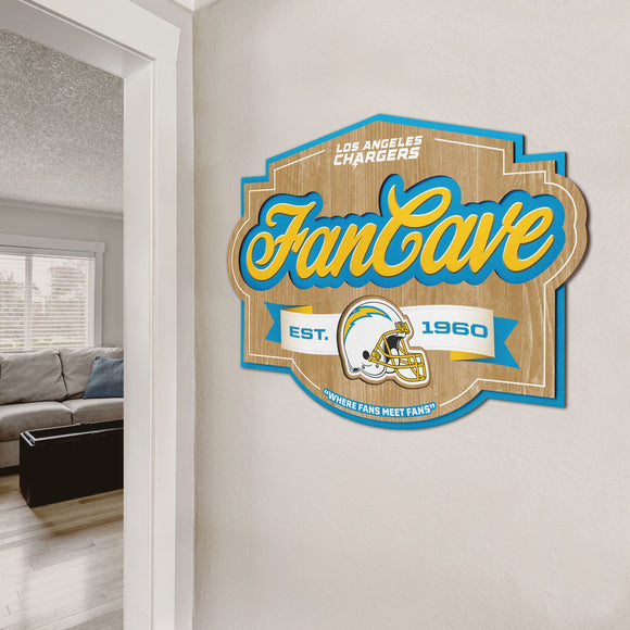Los Angeles Chargers | Fan Cave Sign | 3D | NFL